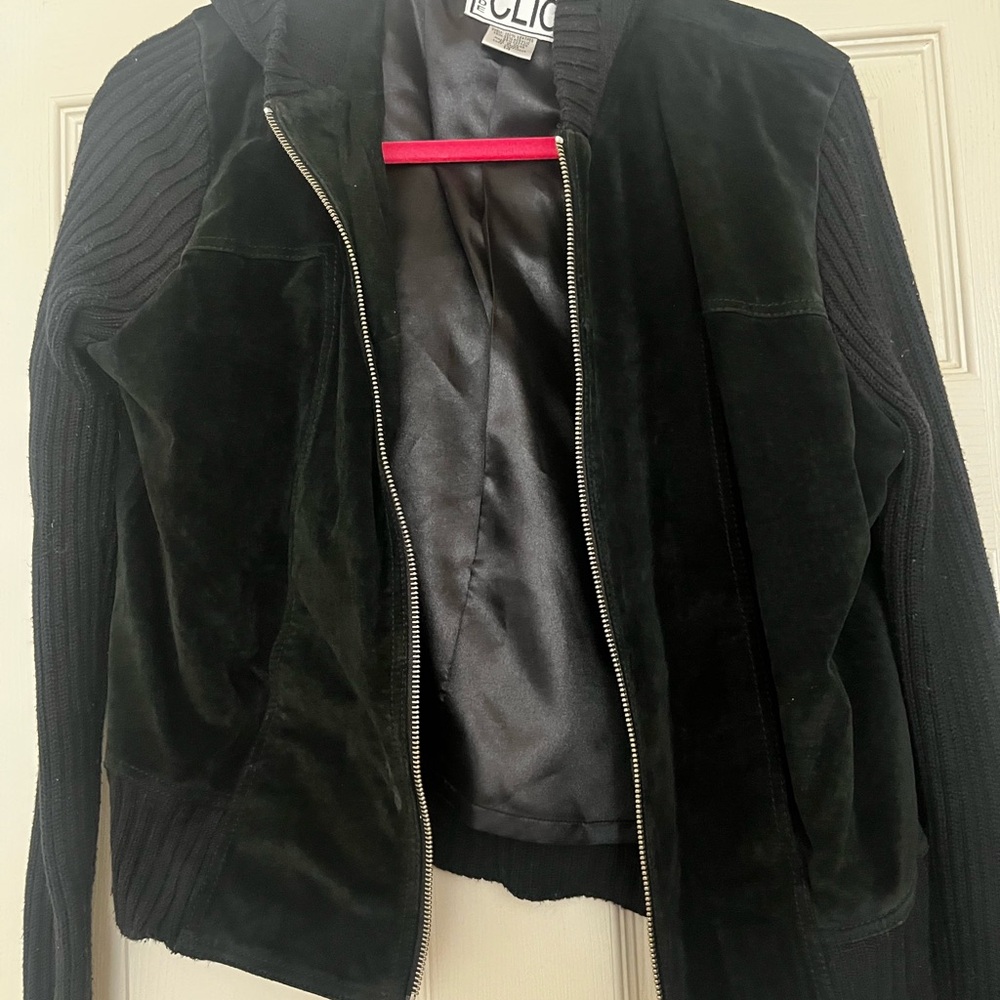 Clio Black Suede Jacket